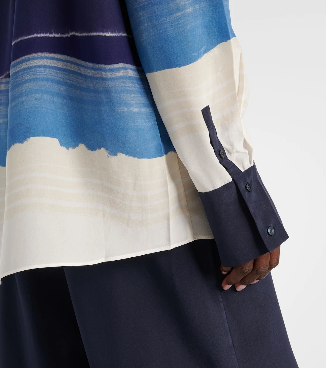 SIR - Mariner printed silk crêpe de chine shirt