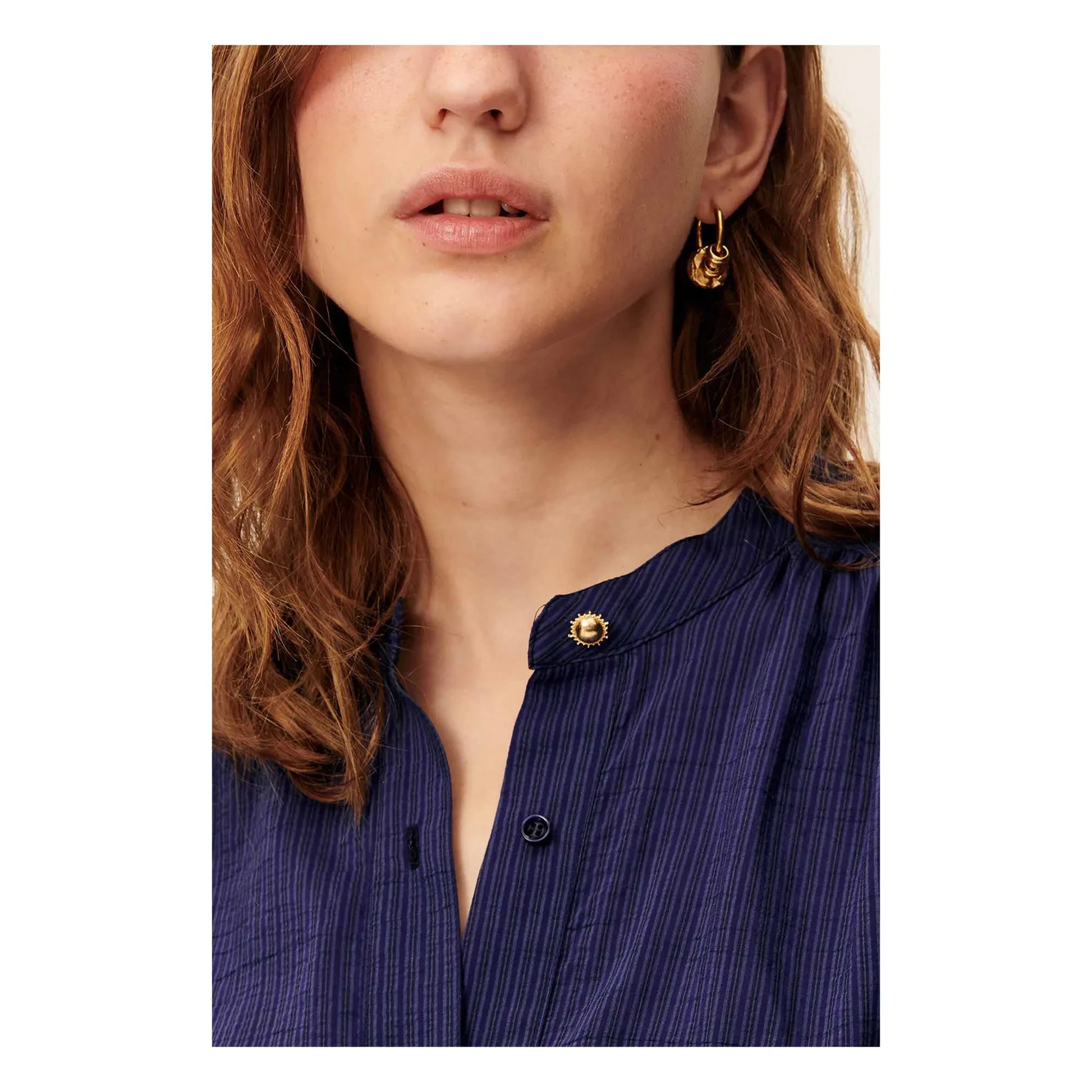 Sessùn - Camille blouse | Navy blue