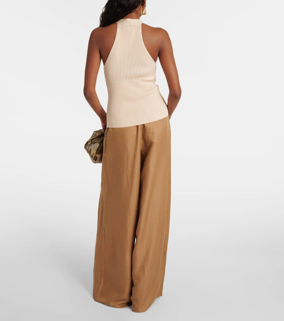 Simkhai - Andrea ribbed-knit halterneck top