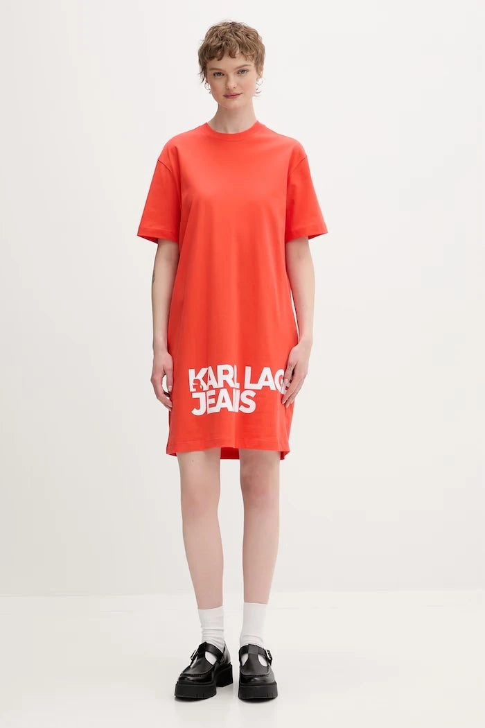 Karl Lagerfeld Jeans pamuk elbise