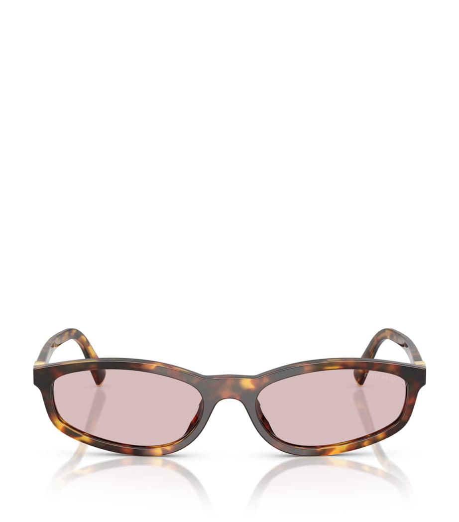 Yellow Tortoiseshell Irregular Sunglasses