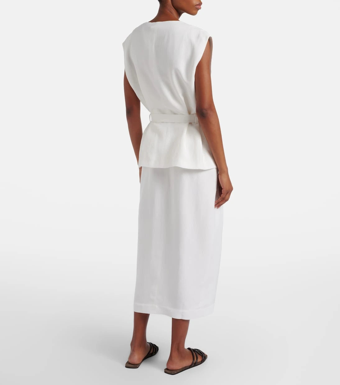 Brunello Cucinelli - Belted wrap dress