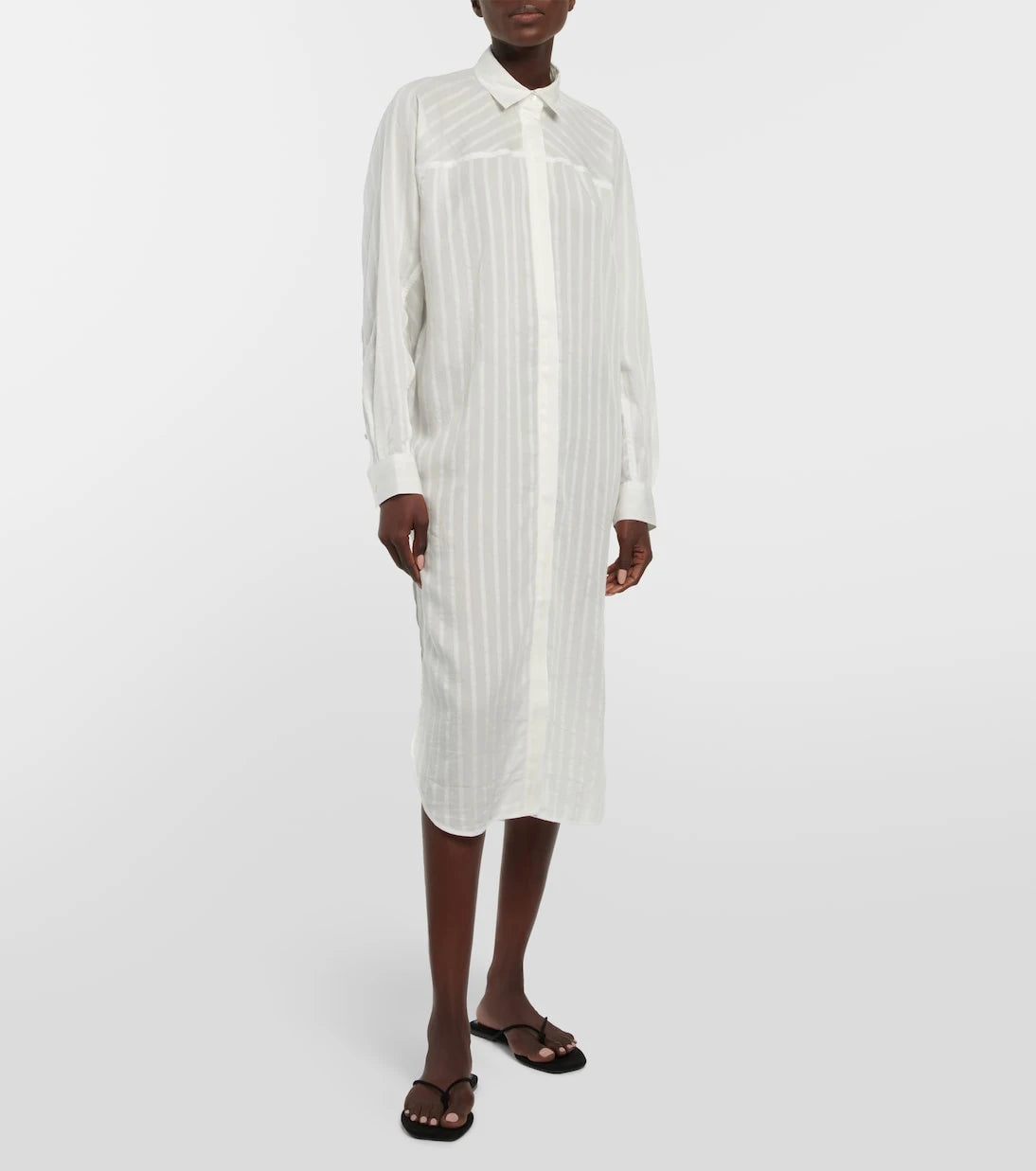 Toteme - Striped jacquard shirt dress