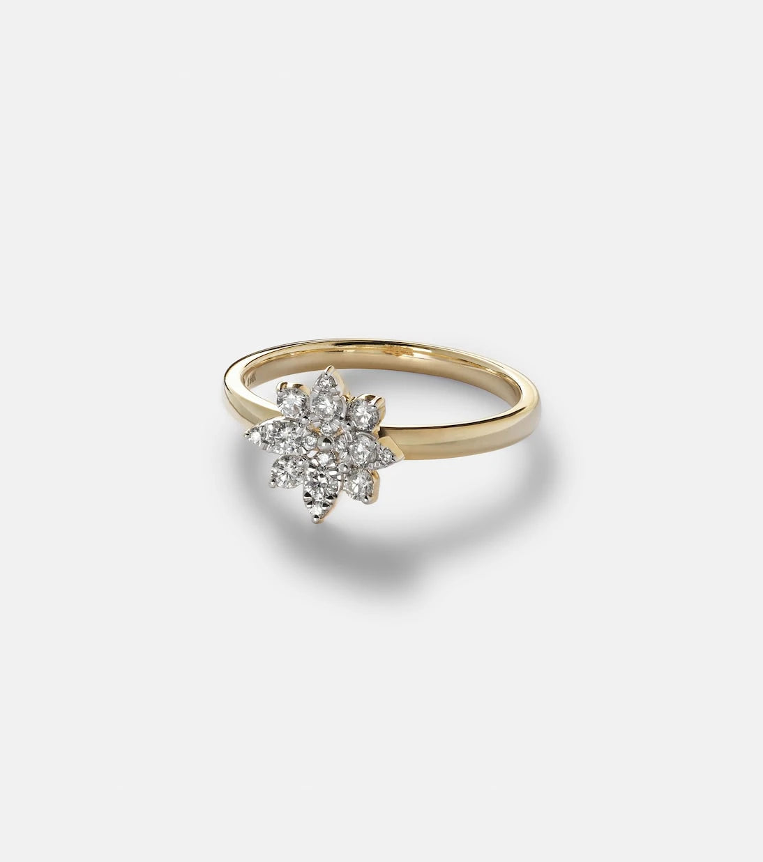 Stone and Strand - Tea Rose 14kt gold ring with diamonds