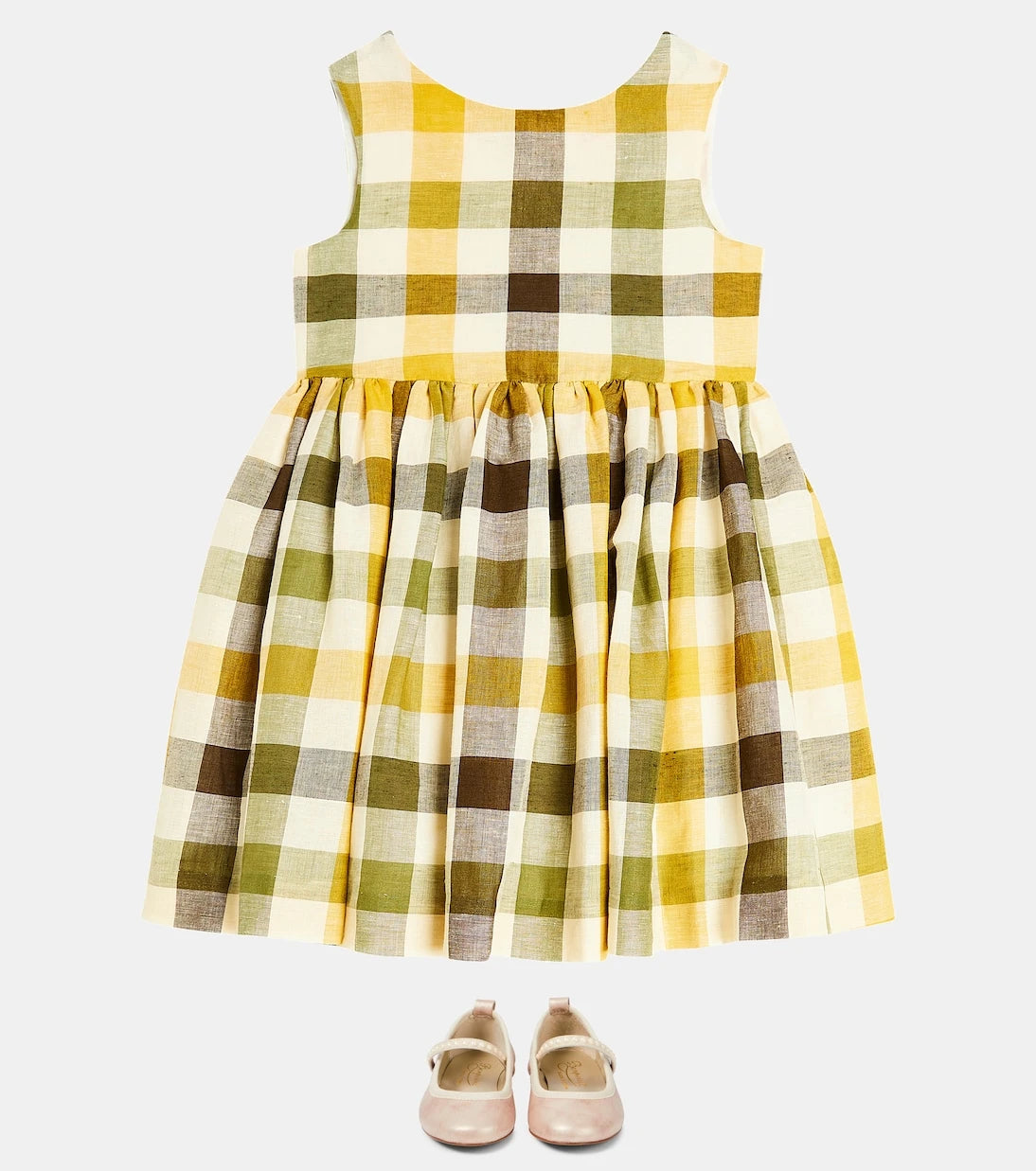 Bonpoint - Alise checked linen and cotton dress