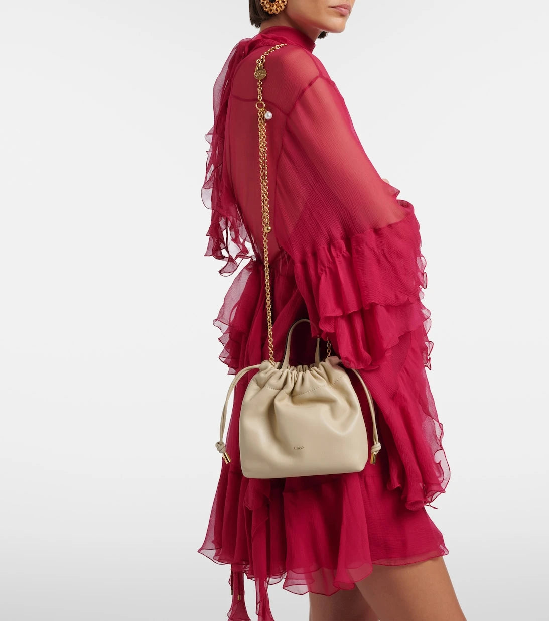 Chloé - Chloé Icons Mini leather bucket bag