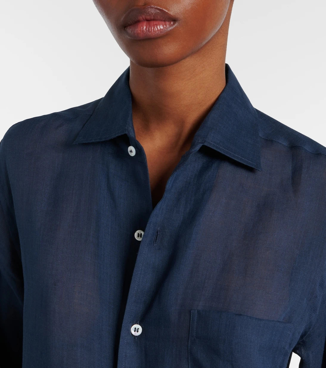 Loro Piana - Semi-sheer ramie shirt