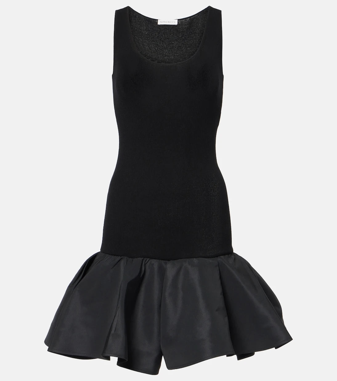 Nina Ricci - Peplum cotton-blend midi dress
