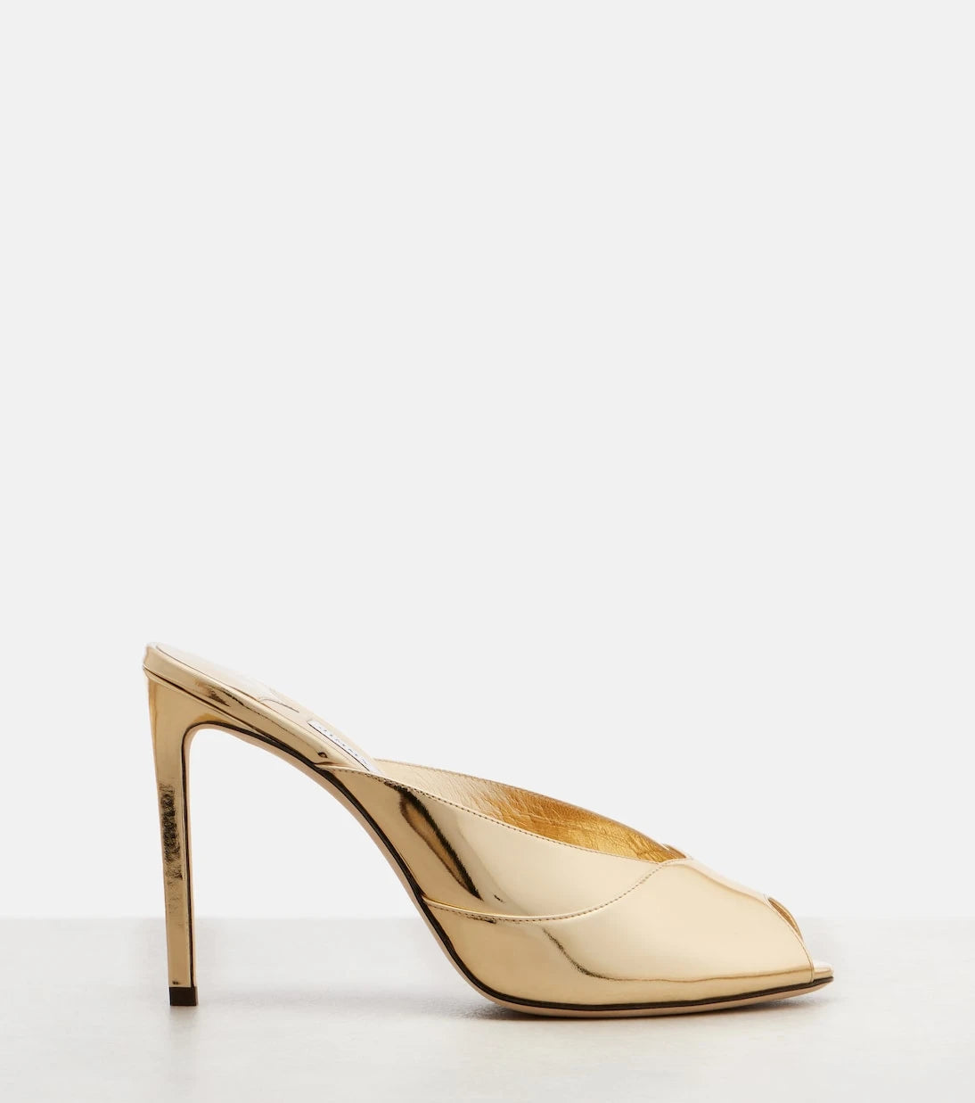 Jimmy Choo - Brigitte 100 mirrored leather mules