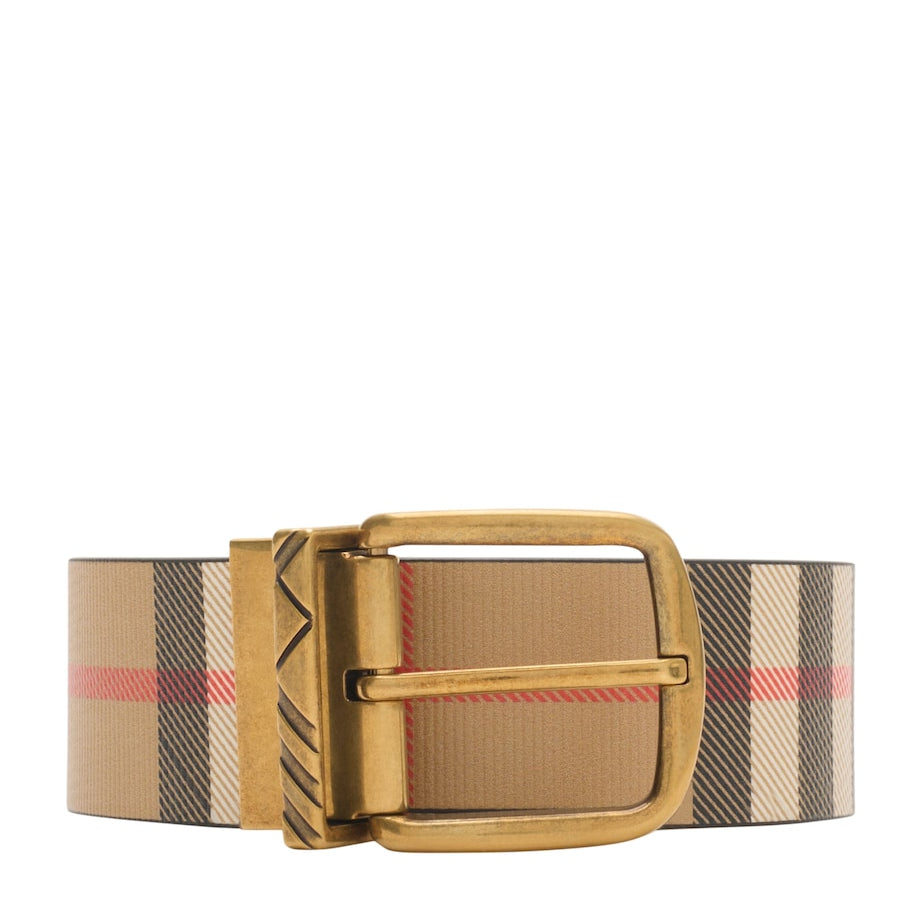 Leather Check Reversible Belt