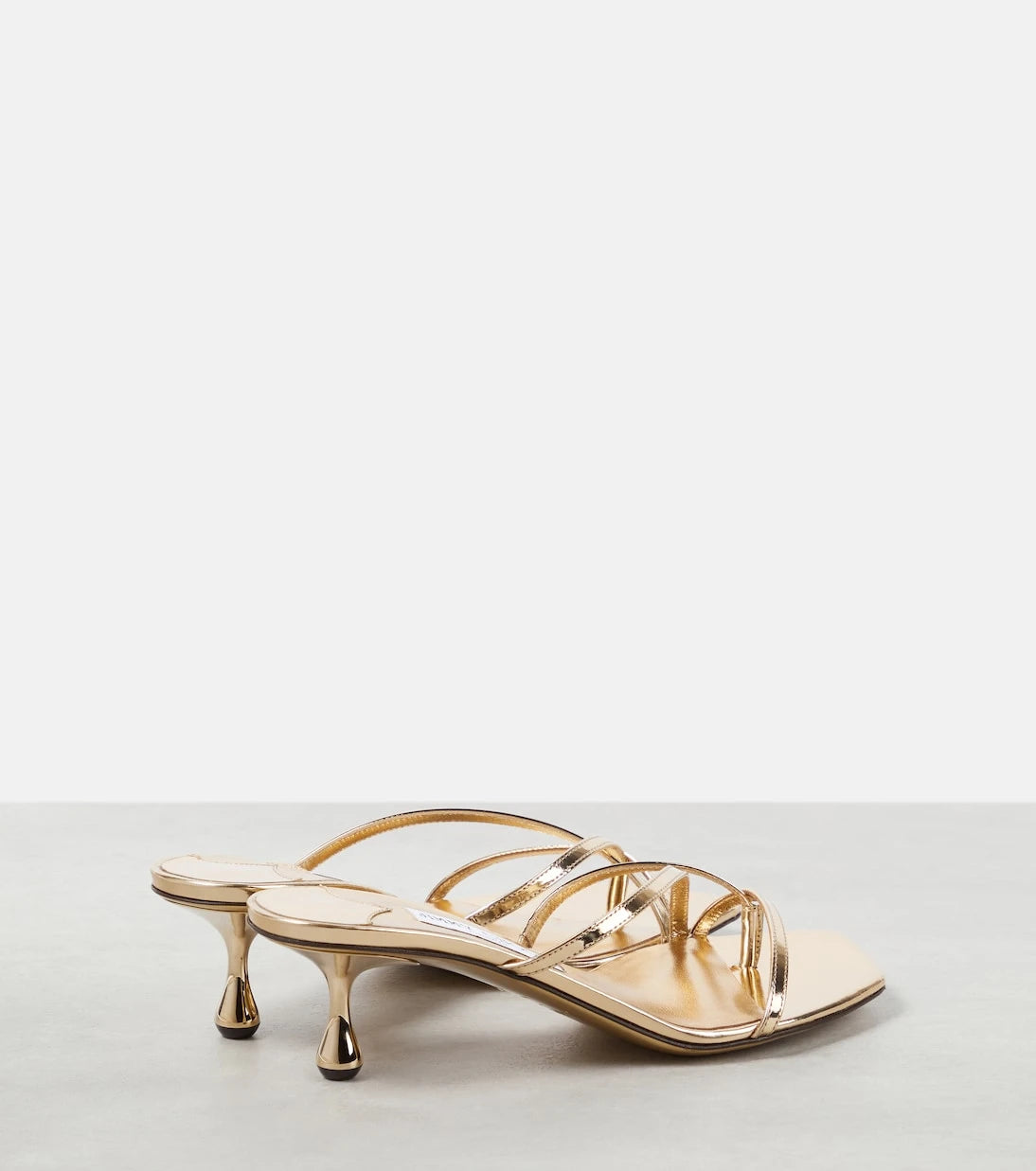 Jimmy Choo - Etana 50 metallic leather mules