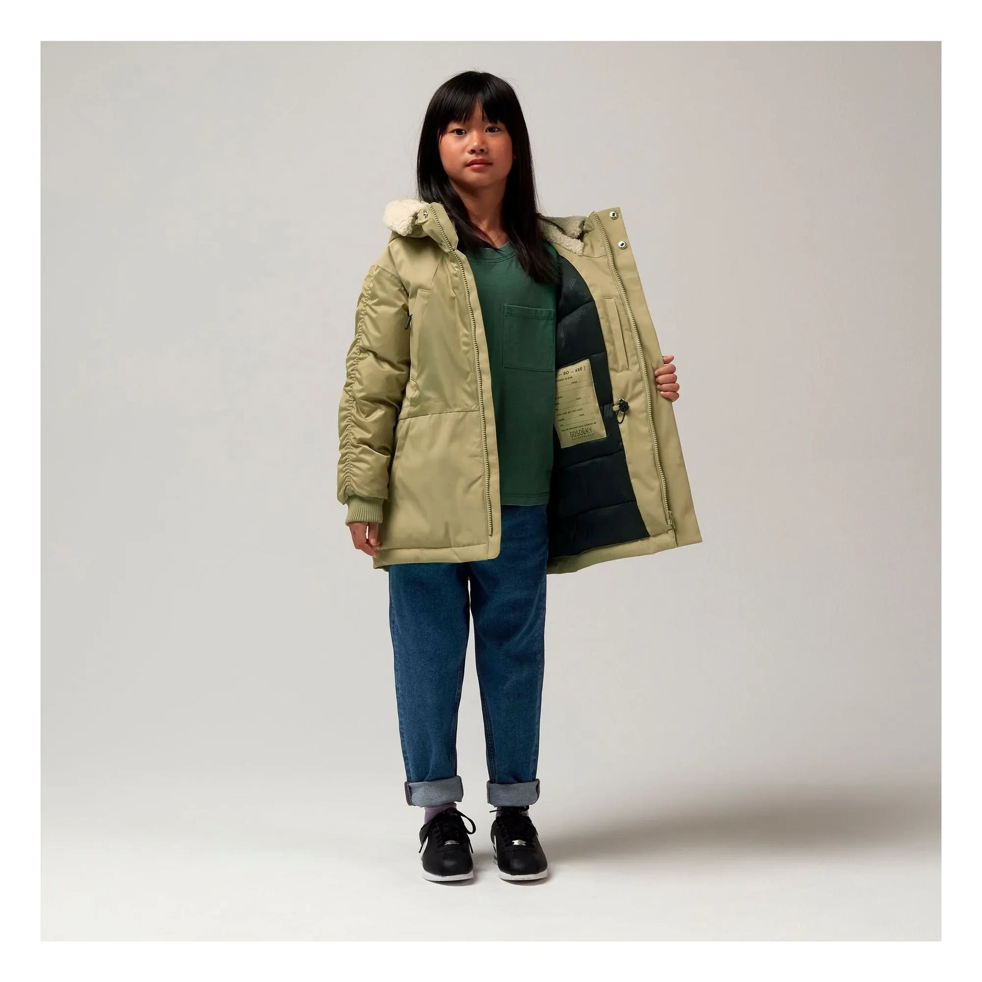Gosoaky - Funny Frog waterproof parka | Pale green