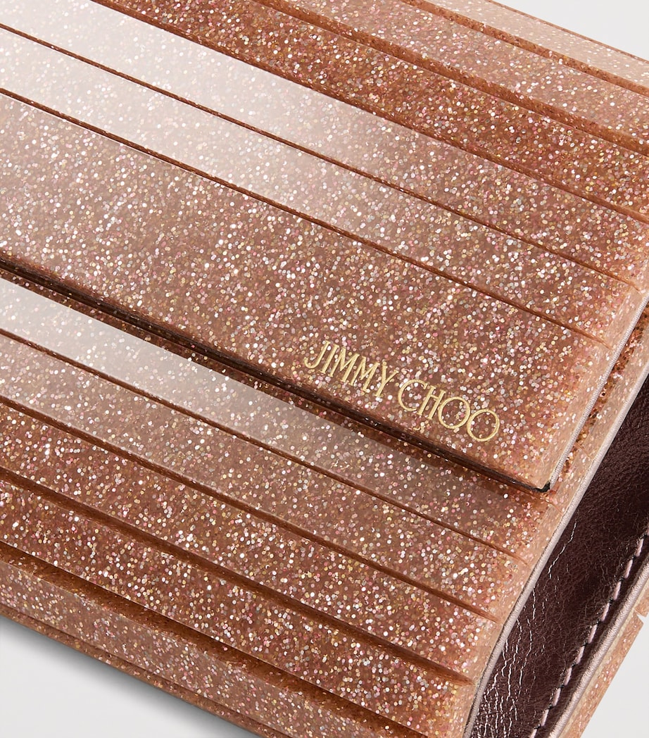 Jimmy Choo Pink Sweetie Glitter Clutch Bag