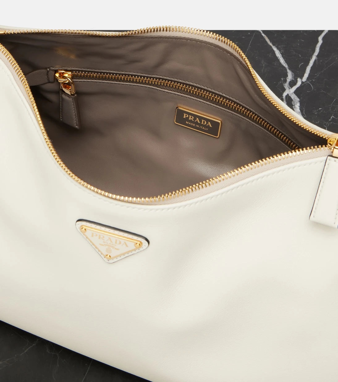 Prada - Prada Aimée Large leather shoulder bag