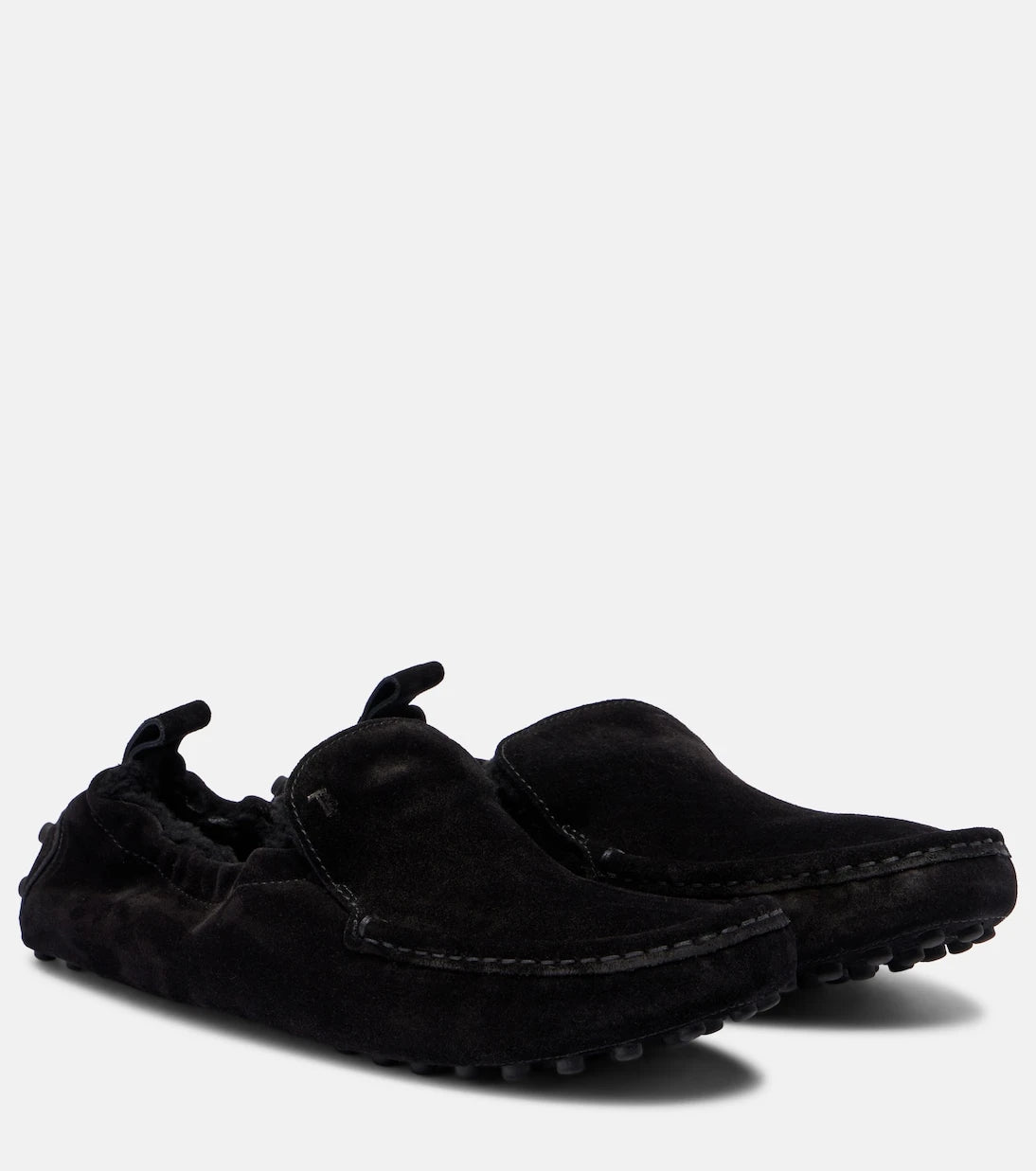 Tod's - Gommino shearling-lined suede driving shoes