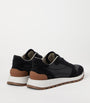 Brunello Cucinelli Black Suede Technical Running Sneakers