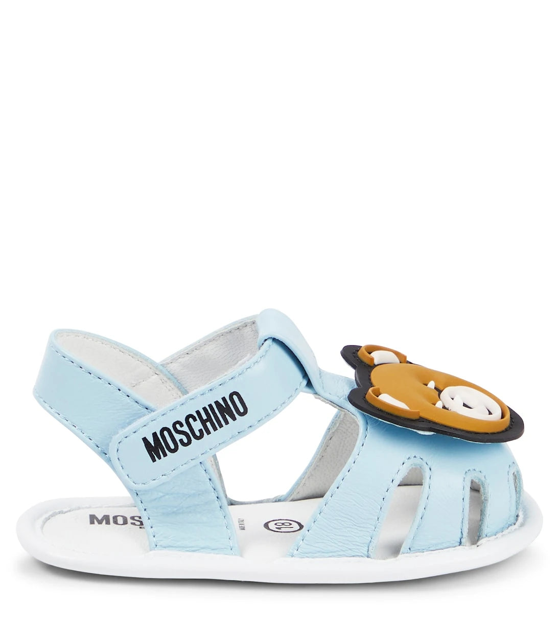 Moschino Kids - صندل جلد تيدي بير للرضع