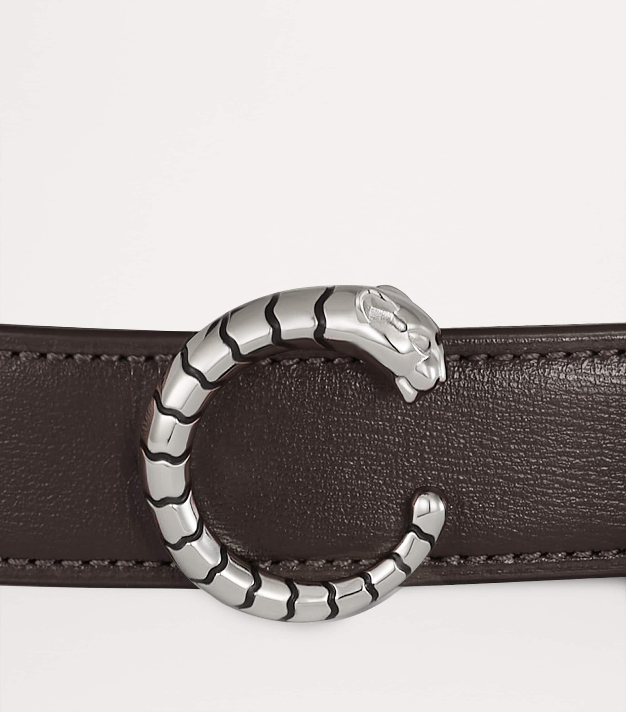 Cartier Brown Large Leather Panthère de Cartier Belt (95cm)