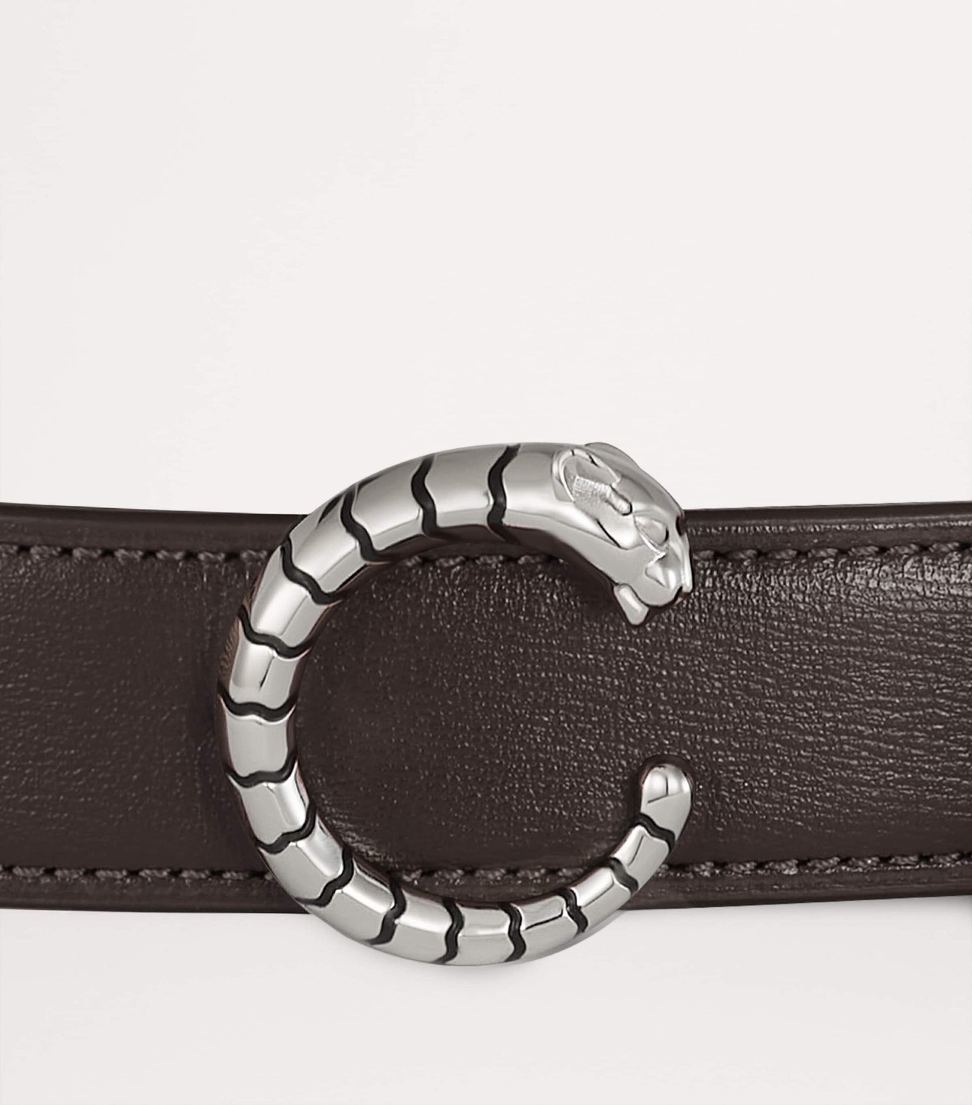 Cartier Brown Large Leather Panthère de Cartier Belt (95cm)