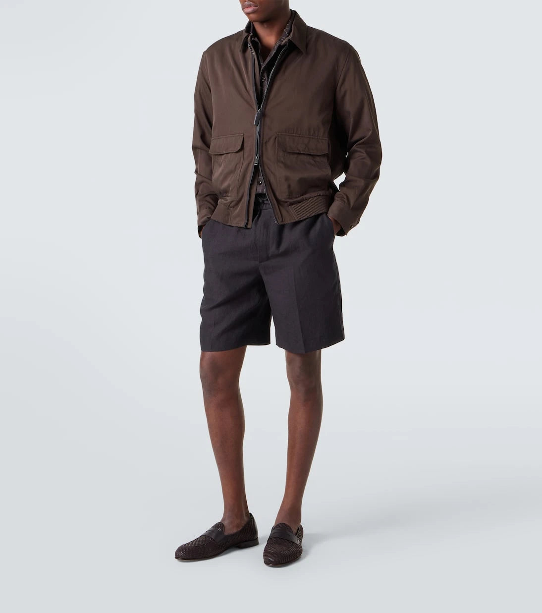 Brioni - Appia leather and suede penny loafers