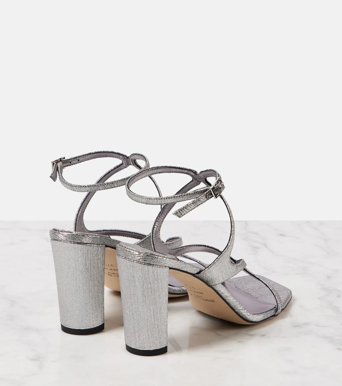 Jimmy Choo - Azie 85 metallic leather sandals