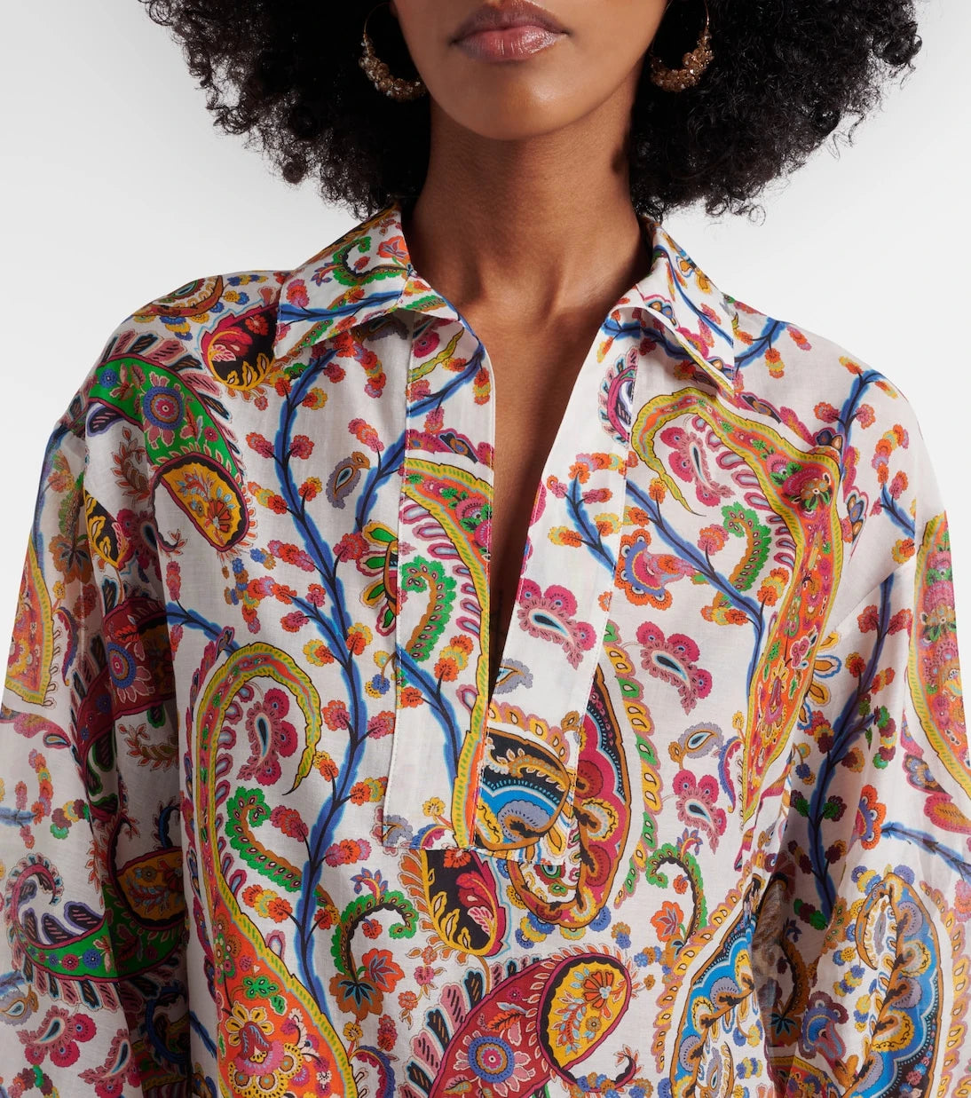 Etro - Printed cotton and silk tunic