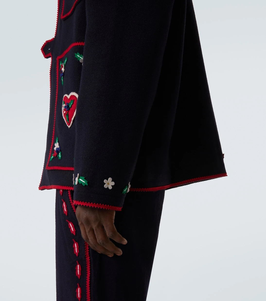 Bode - Carroll embroidered wool jacket