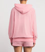 Pink Cotton Terry Towelling Hoodie