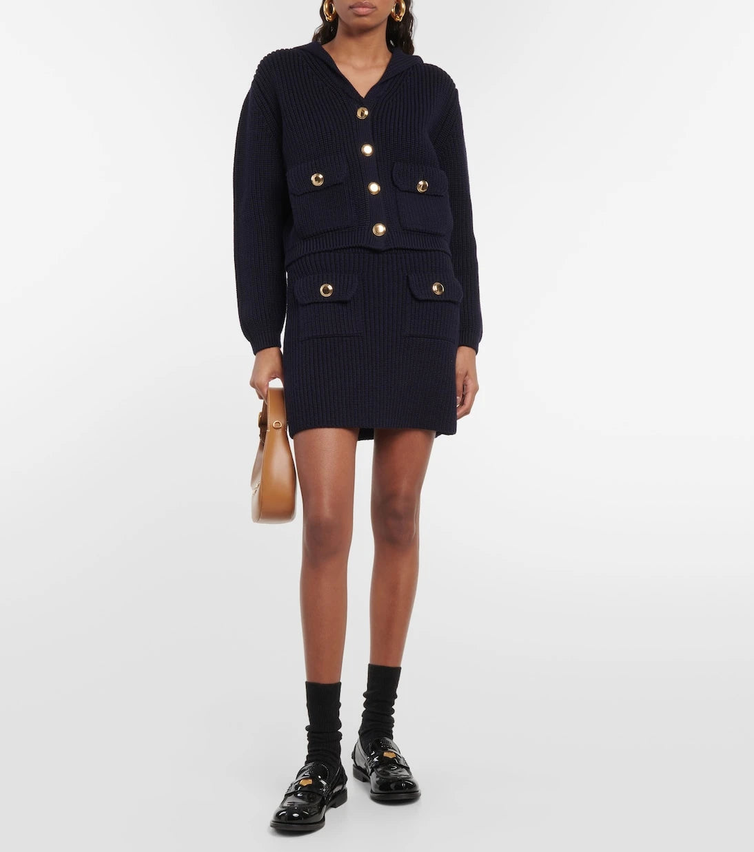 Miu Miu - Ribbed-knit wool miniskirt