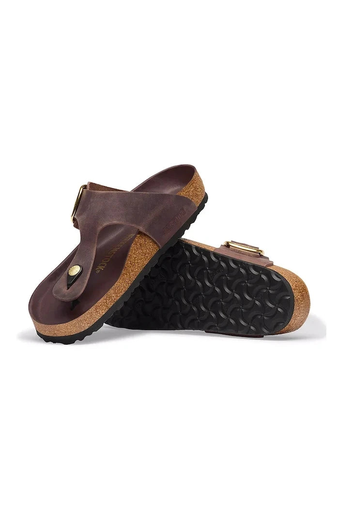 Birkenstock Kadın Deri Terlik Gizeh Big Buckle Oiled Leather