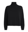 Black Wool-Cashmere Rollneck Sweater