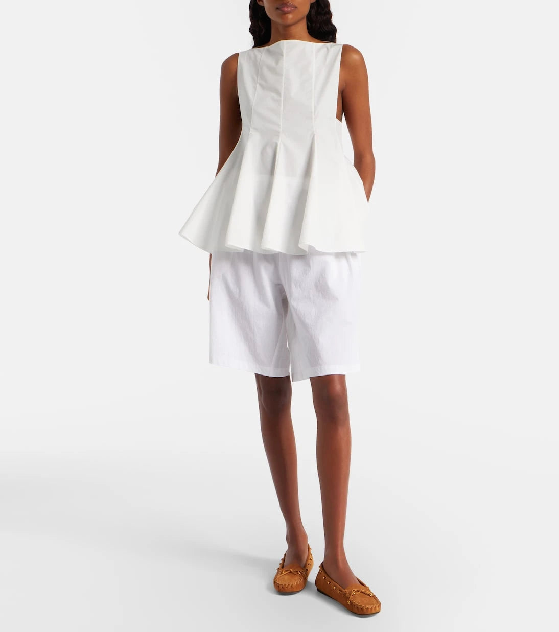 Khaite - Poppy cotton Bermuda shorts