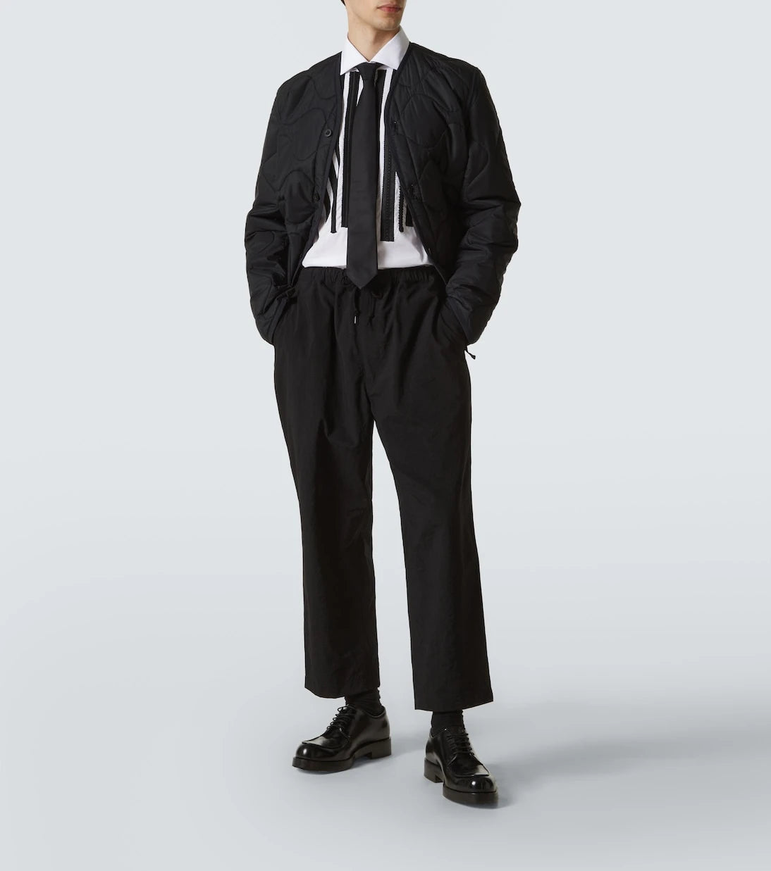 Junya Watanabe - x Guy Rover striped cotton shirt