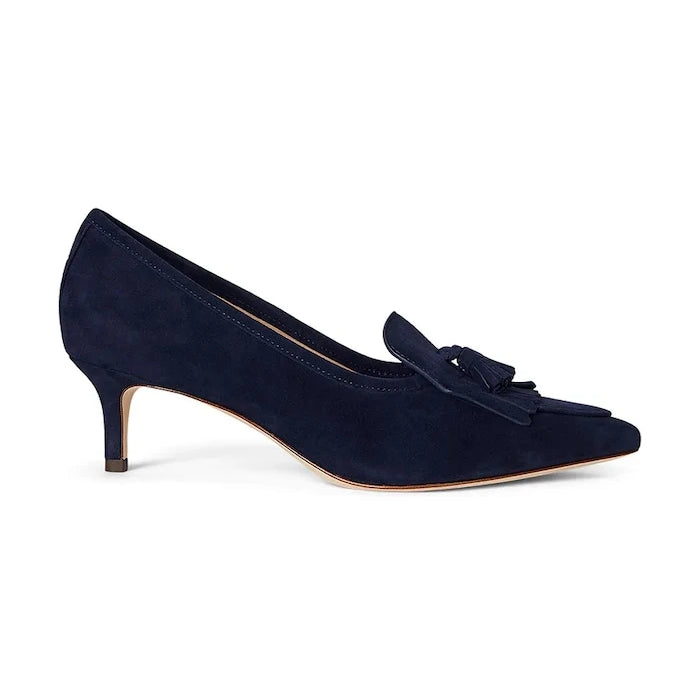 Велурени обувки с тънък ток Lauren Ralph Lauren Adrienne Klt