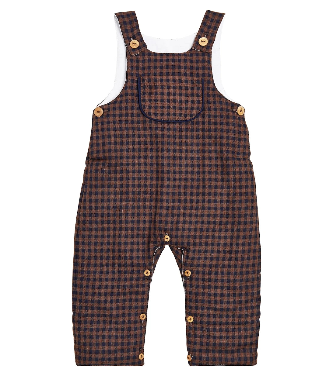 La Coqueta - Baby Coroza checked cotton overalls