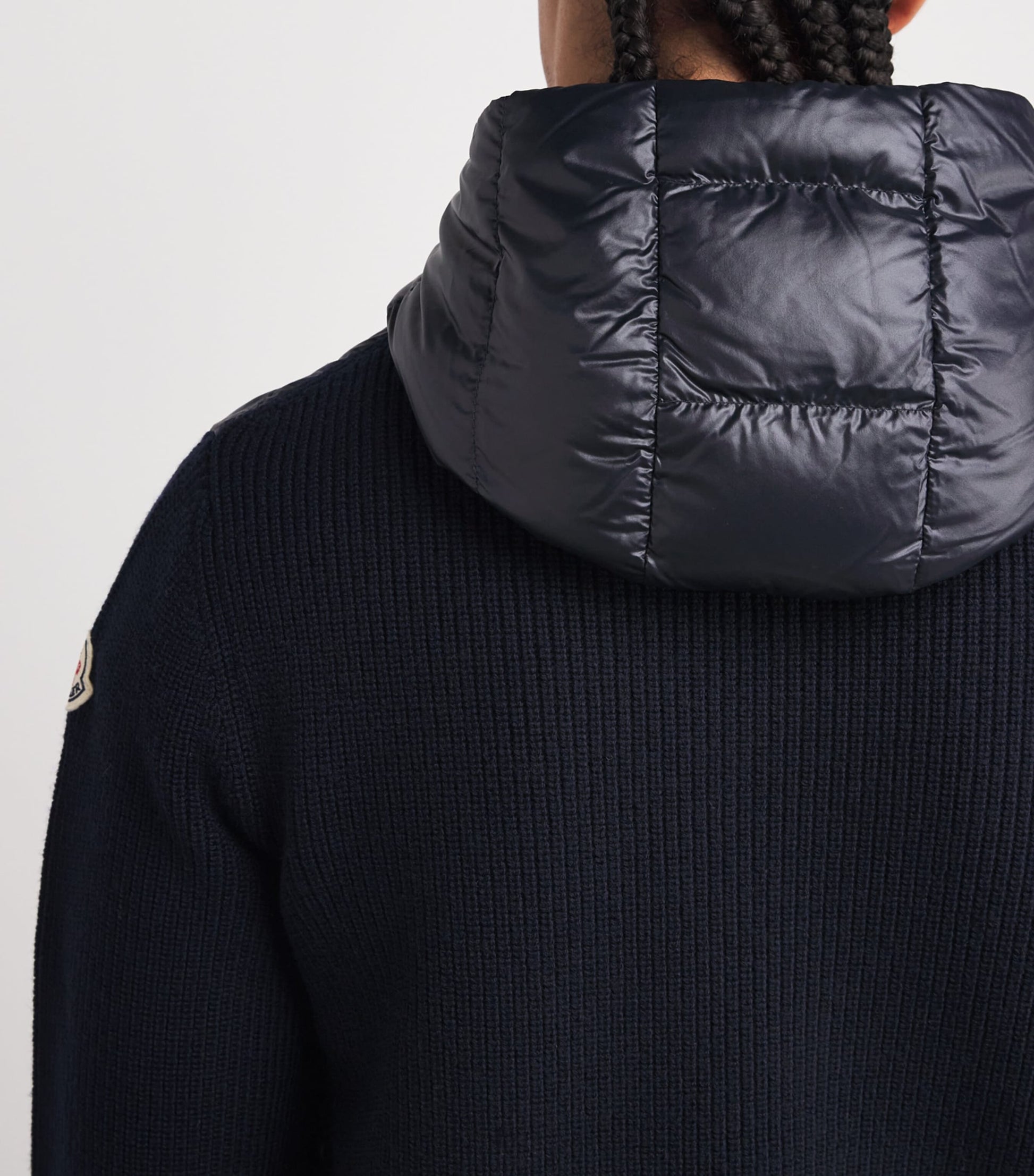 Wool Down-Front Hoodie