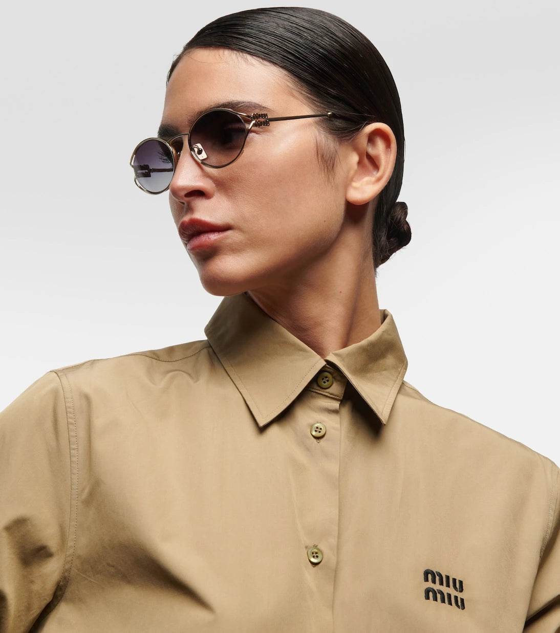 Miu Miu - نظارة شمسية دائرية