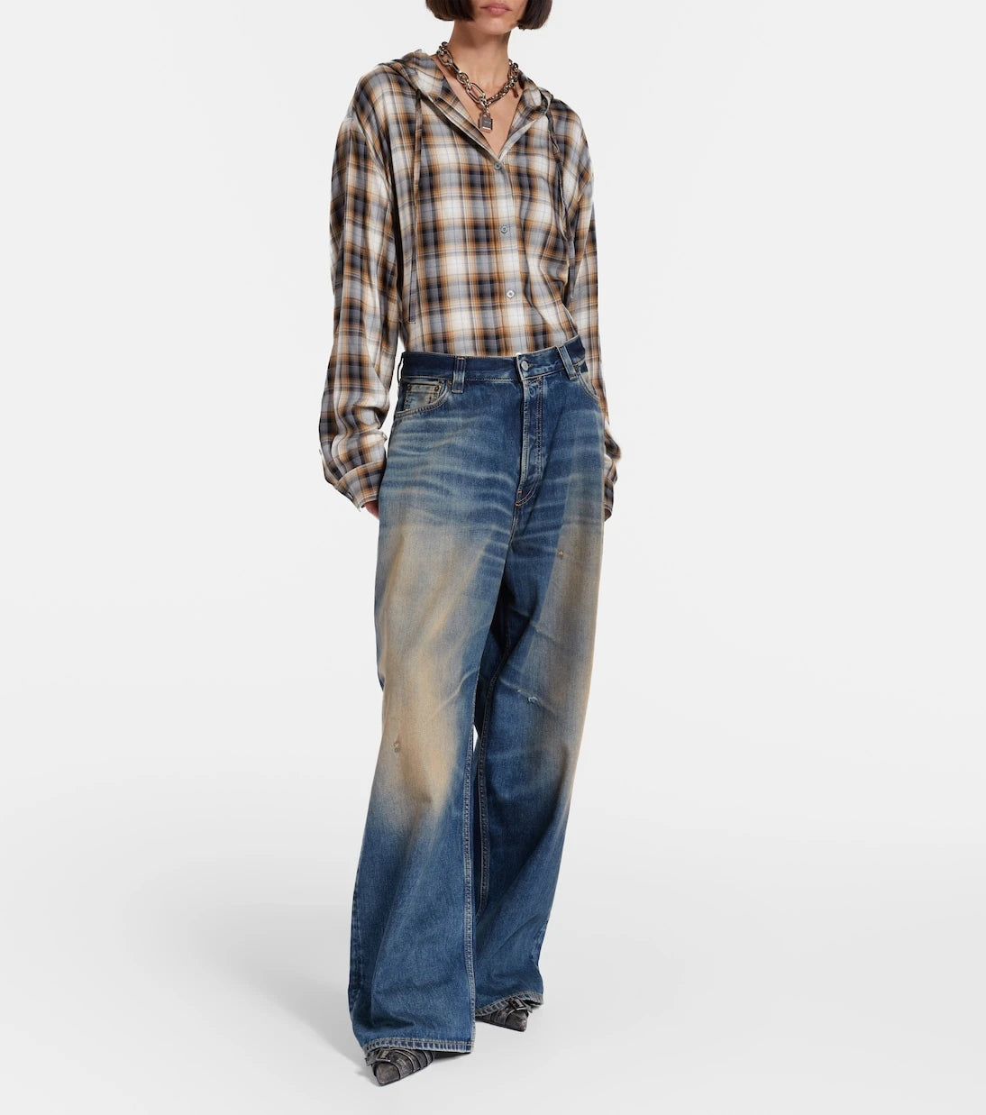 Acne Studios - U Rocka geniş paça jean