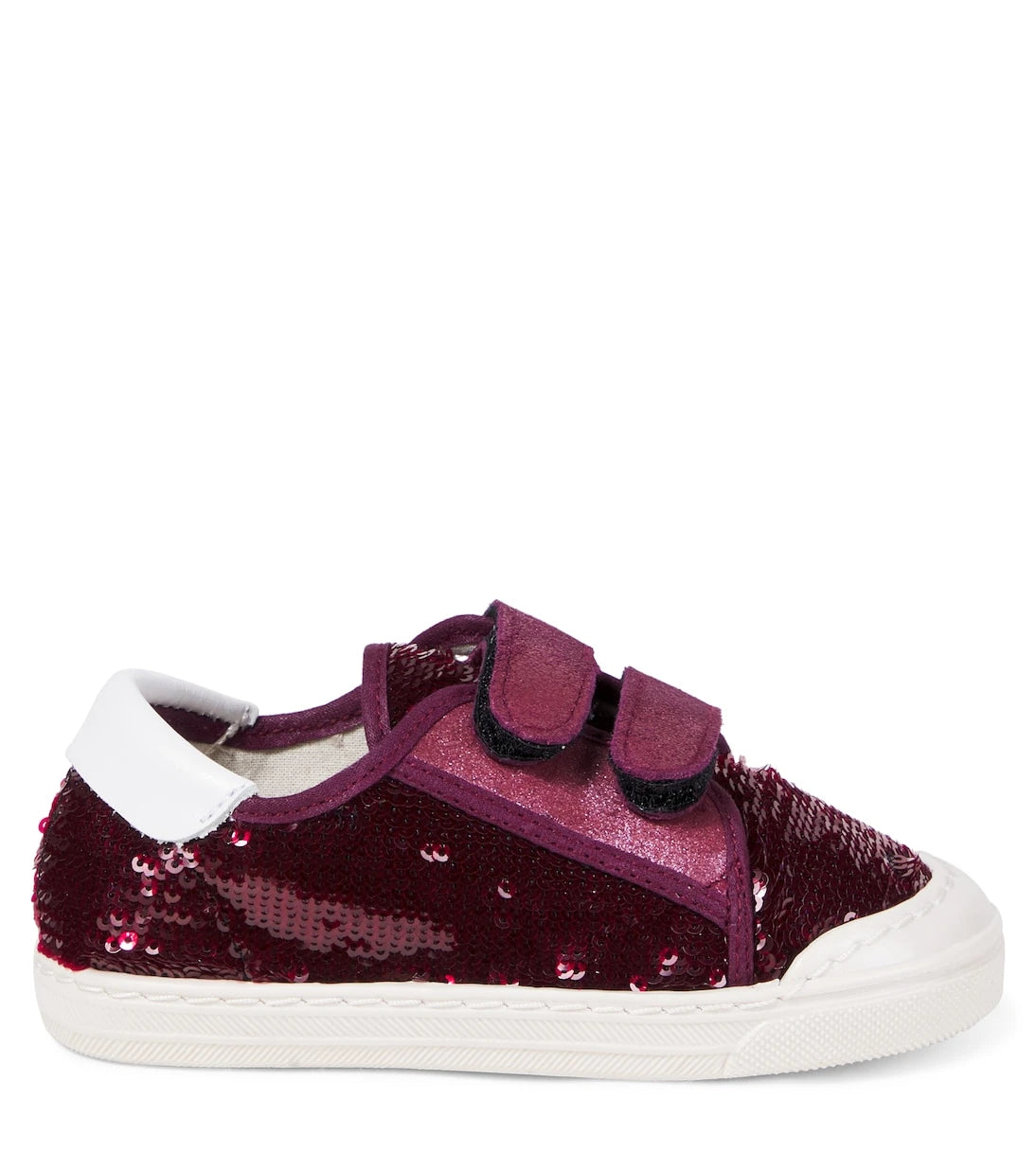 PèPè - Sequined leather-trimmed sneakers