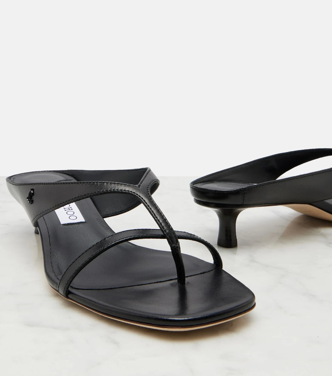 Jimmy Choo - Emery leather thong sandals