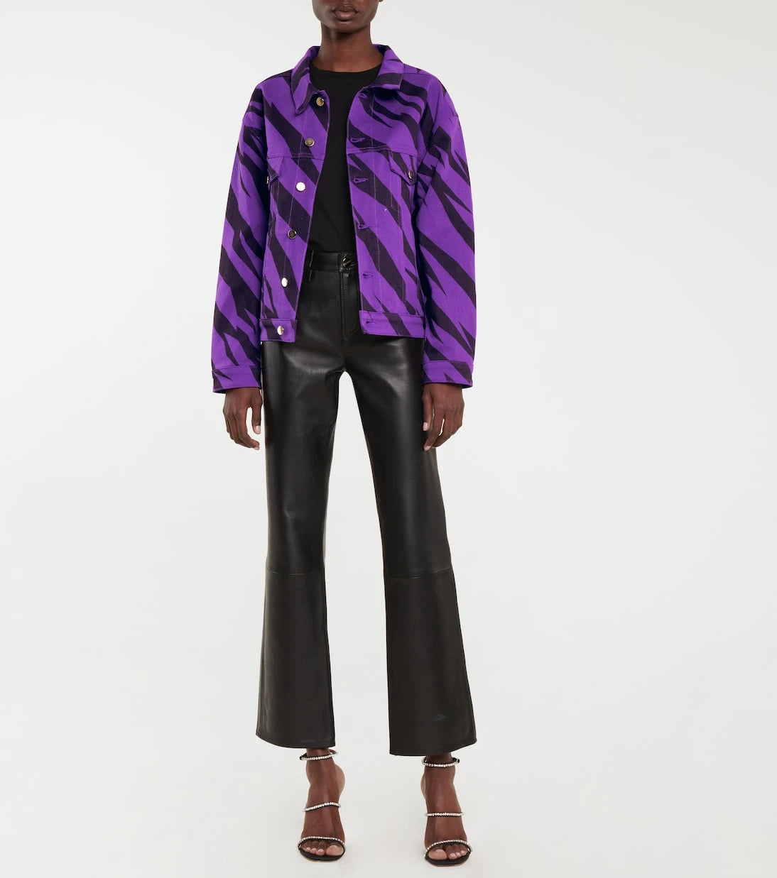 Alexandre Vauthier - Animal-print denim jacket