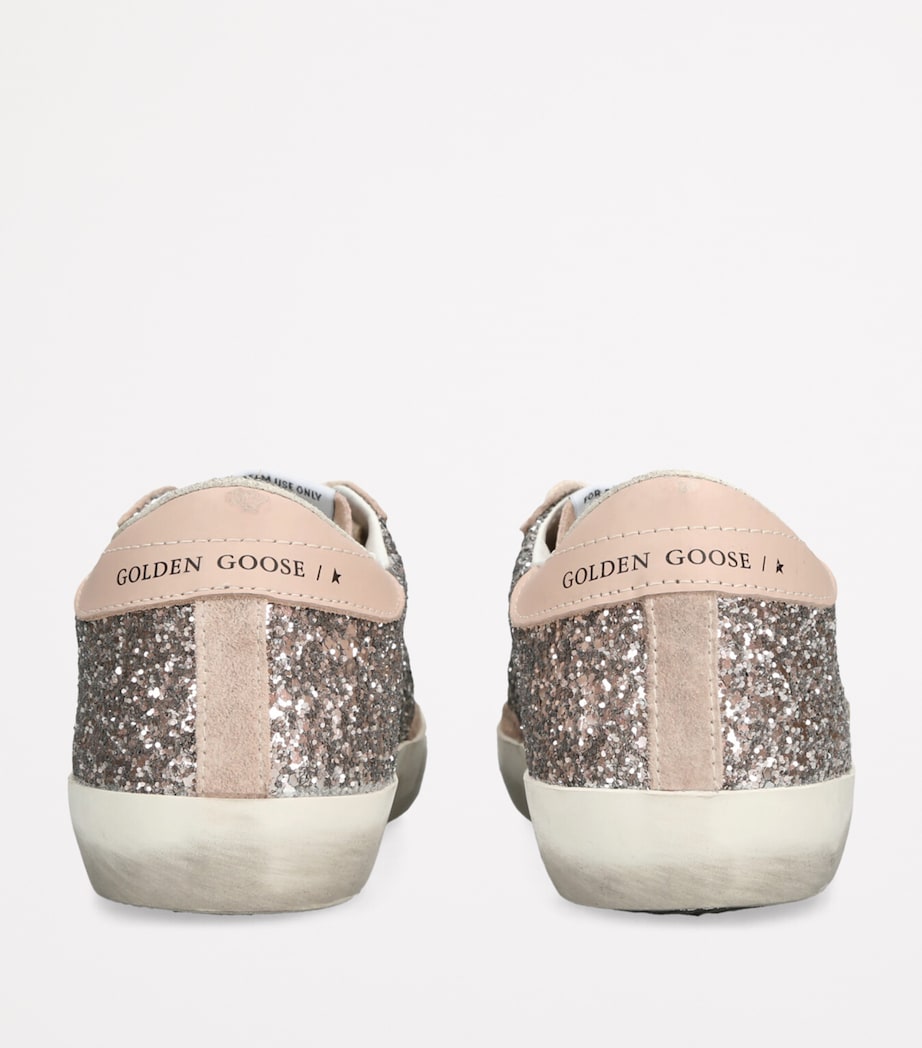 Silver Embellished Super-Star Sneakers