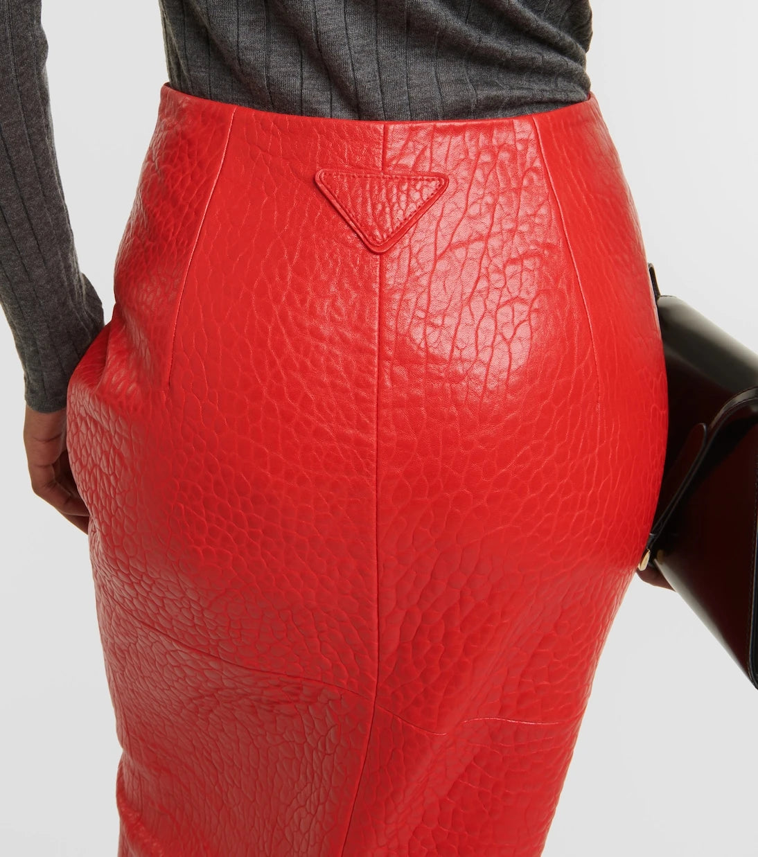Prada - Leather pencil skirt