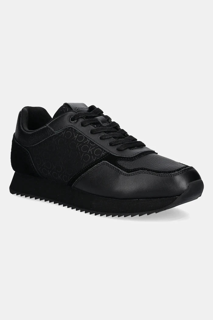 Кожени маратонки Calvin Klein LOW TOP LACE UP MONO