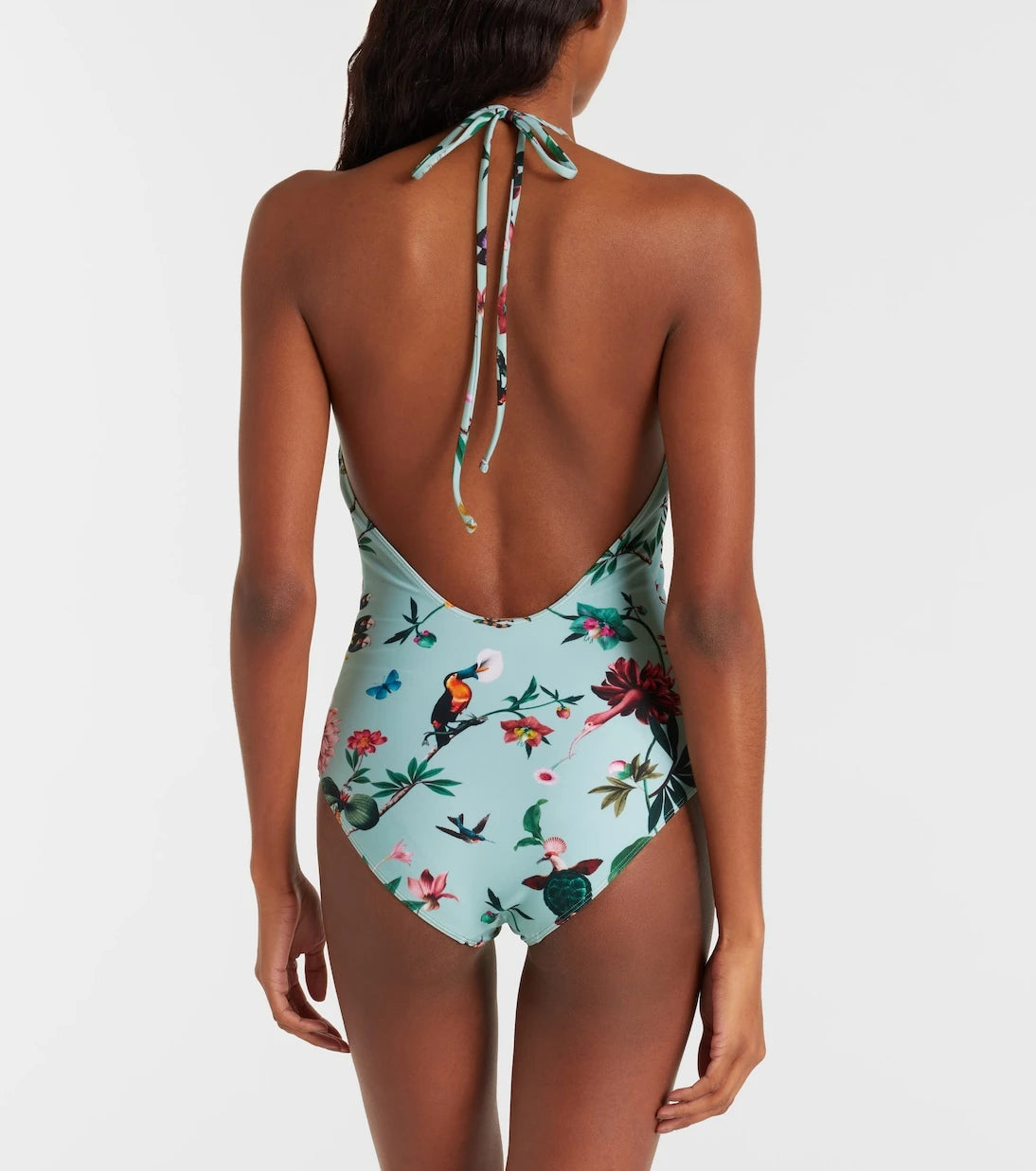 La DoubleJ - Printed halterneck swimsuit