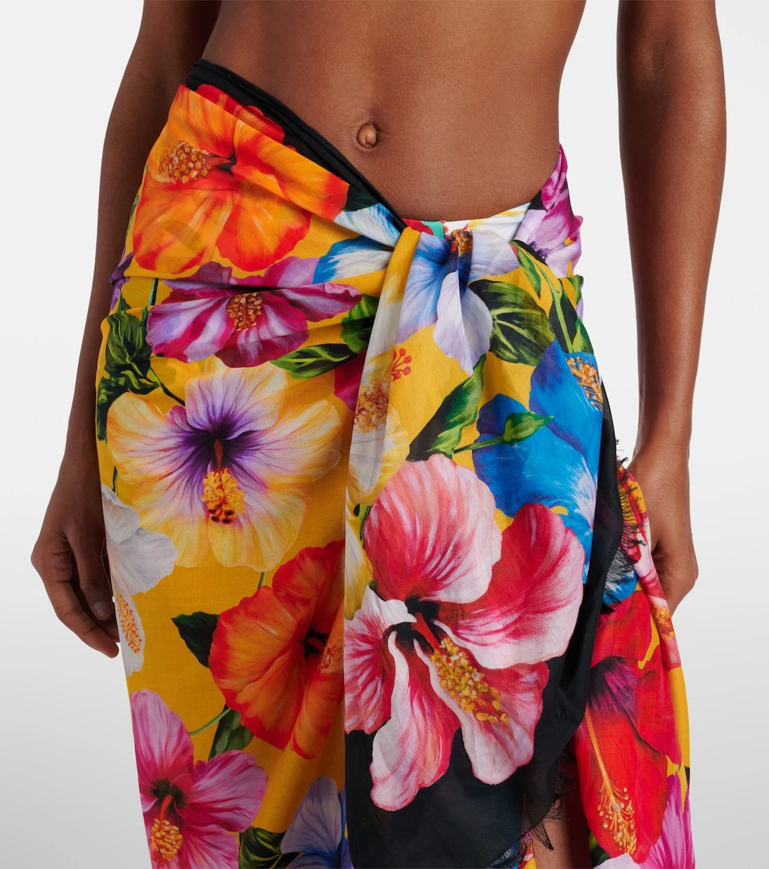 Dolce&Gabbana - Floral cotton beach cover-up