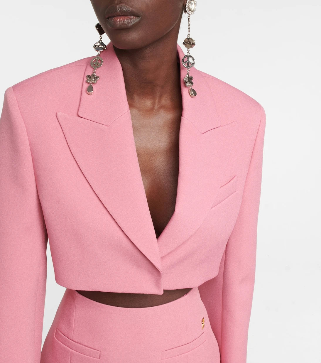Blumarine - Cropped crêpe blazer