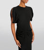 Victoria Beckham Black Gathered Midi Dress