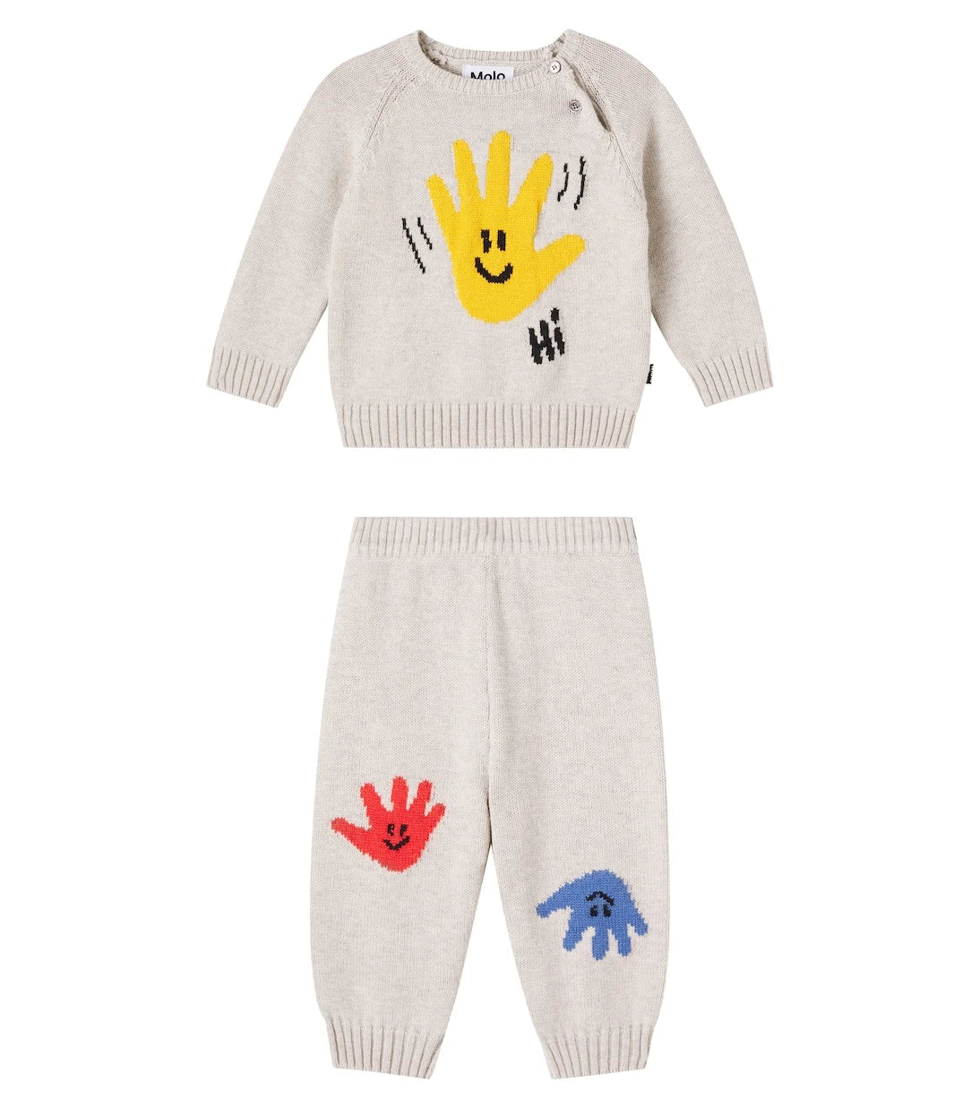 Molo - Baby cotton and wool sweater and pants set