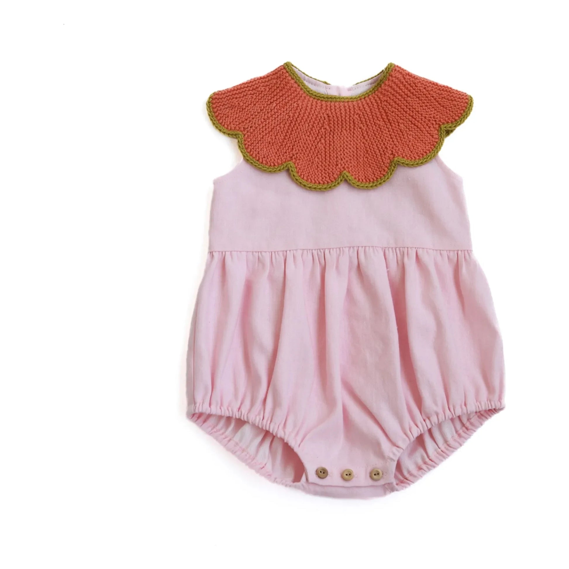 Kalinka - Cordelia Linen romper | Pink